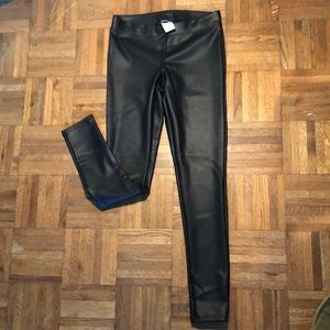 Faux leather leggings from Express. Size S.